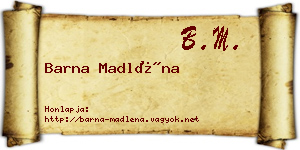 Barna Madléna névjegykártya